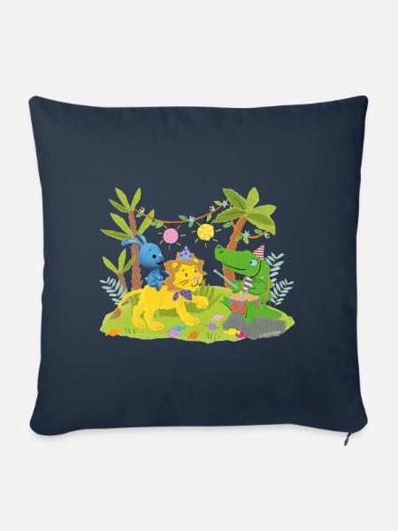 KiKANiNCHEN Dschungelparty - Sofakissen mit Füllung 45 x 45 cm - Navy