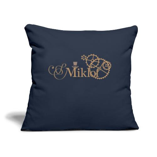 miklof logo gold outlined 3000px - Sofa pillow with filling 45cm x 45cm