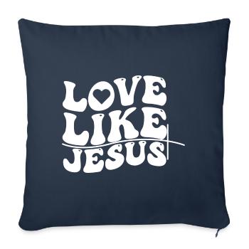 Love Like Jesus - Sofa pillow with filling 45cm x 45cm - navy - Front