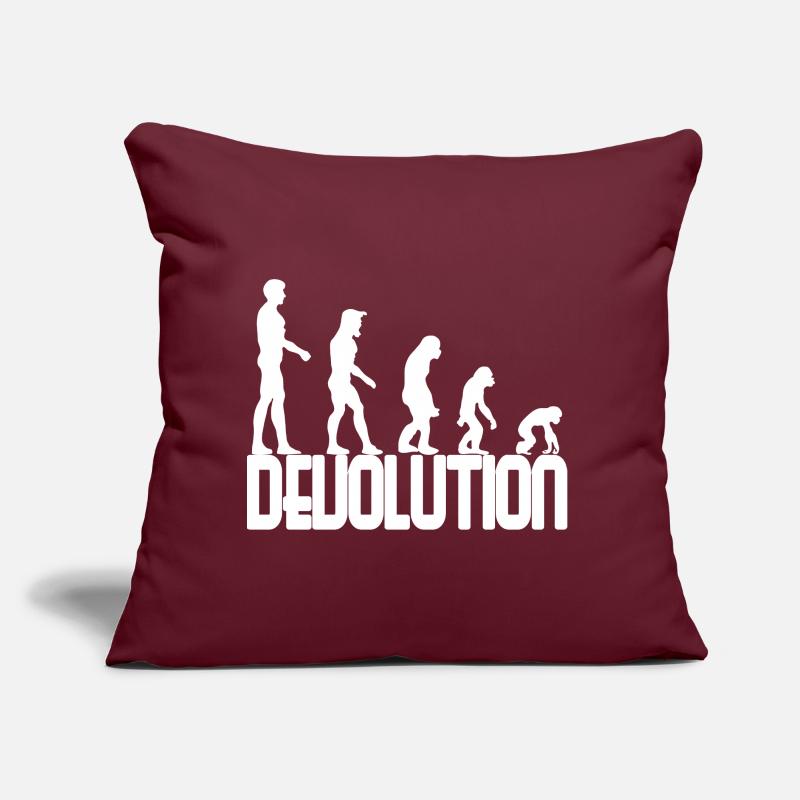 Conception simple de Devolution Evolution Coussin et housse de 45 x 45 cm