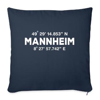 Mannheim Monnem - Sofakissen mit Füllung 45 x 45 cm - Navy - Vorne