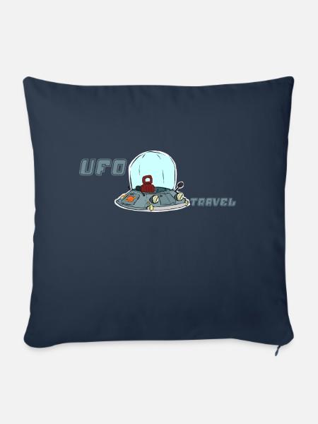 UFO-Reisen - Sofakissen mit Füllung 45 x 45 cm - Navy