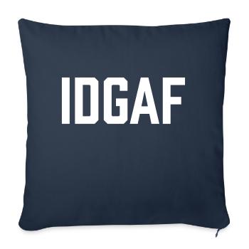 IDGAF | I Don't Give a F**k - Sofa pillow with filling 45cm x 45cm - navy - Front