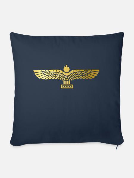 Aramäer Flagge gold - Sofakissen mit Füllung 45 x 45 cm - Navy