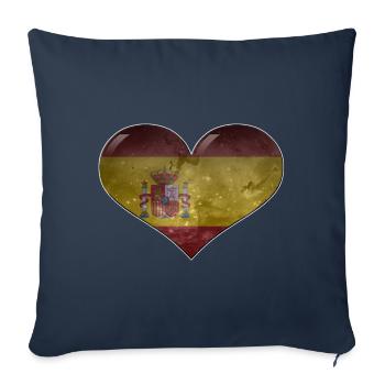 Cœur de l’Espagne - Coussin et housse de 45 x 45 cm - bleu marine - Devant