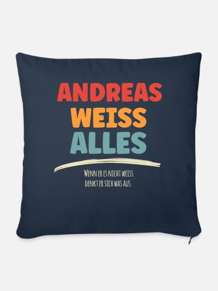 Andreas weiss Alles - Sofakissen mit Füllung 45 x 45 cm - Navy
