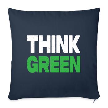 Think Green - Sofakissen mit Füllung 45 x 45 cm - Navy - Vorne