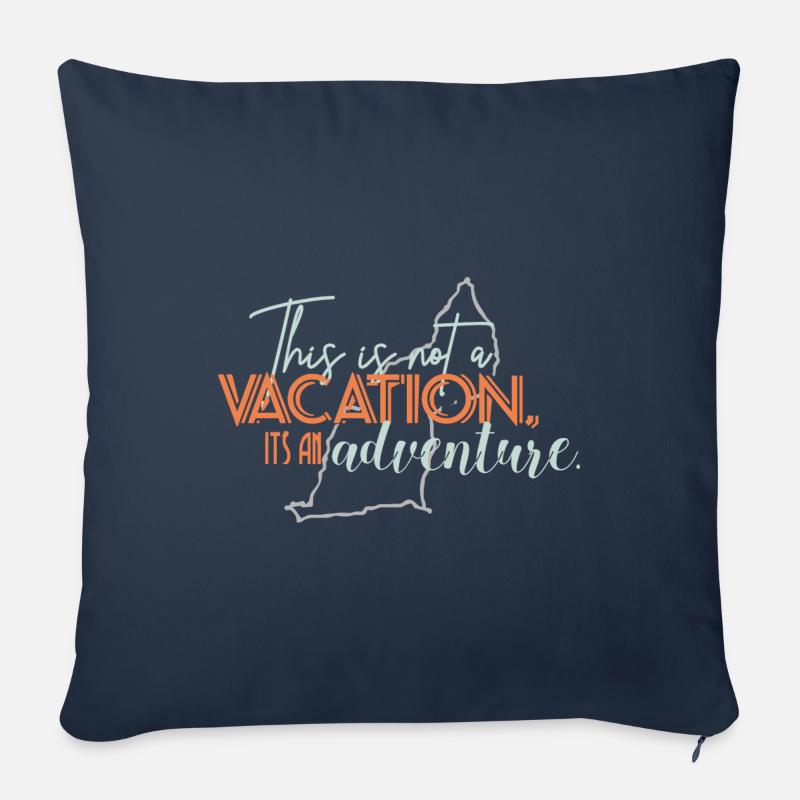 Wie tickt dein Sommer: Urlaub oder Abenteuer? - Sofakissen mit Füllung 45 x 45 cm - Navy