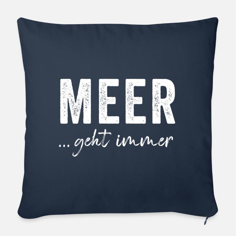 Meer geht immer - Sofakissen mit Füllung 45 x 45 cm - Navy
