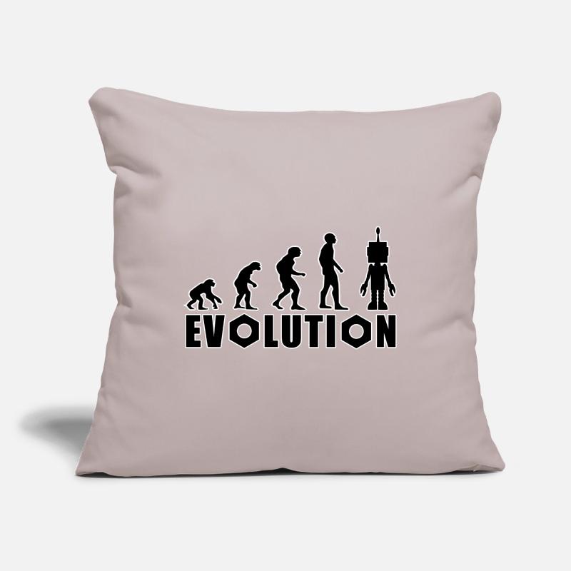 Evolution from human to android Sofa pillow with filling 45cm x 45cm
