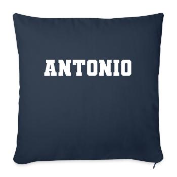 Nom - Antonio - Coussin et housse de 45 x 45 cm - bleu marine - Devant