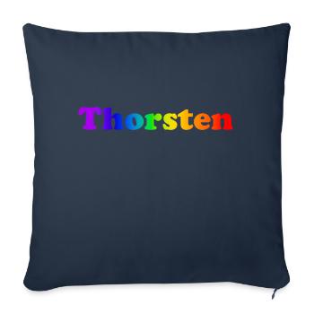 Thorsten - Coussin et housse de 45 x 45 cm - bleu marine - Devant