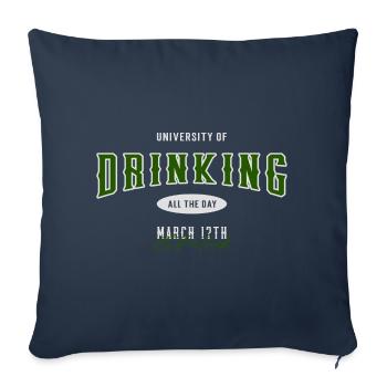University Of Drinking All The Day - Sofakissen mit Füllung 45 x 45 cm - Navy - Vorne