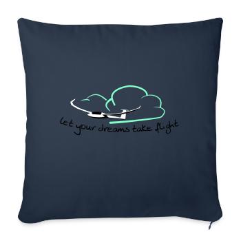 Glider Gliding Gliding Gliding Glider - Sofa pillow with filling 45cm x 45cm - navy - Front