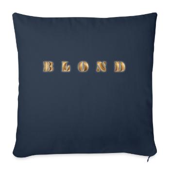 Blond, blonde Frau, blonder Mann, blonde Haare - Sofakissen mit Füllung 45 x 45 cm - Navy - Vorne