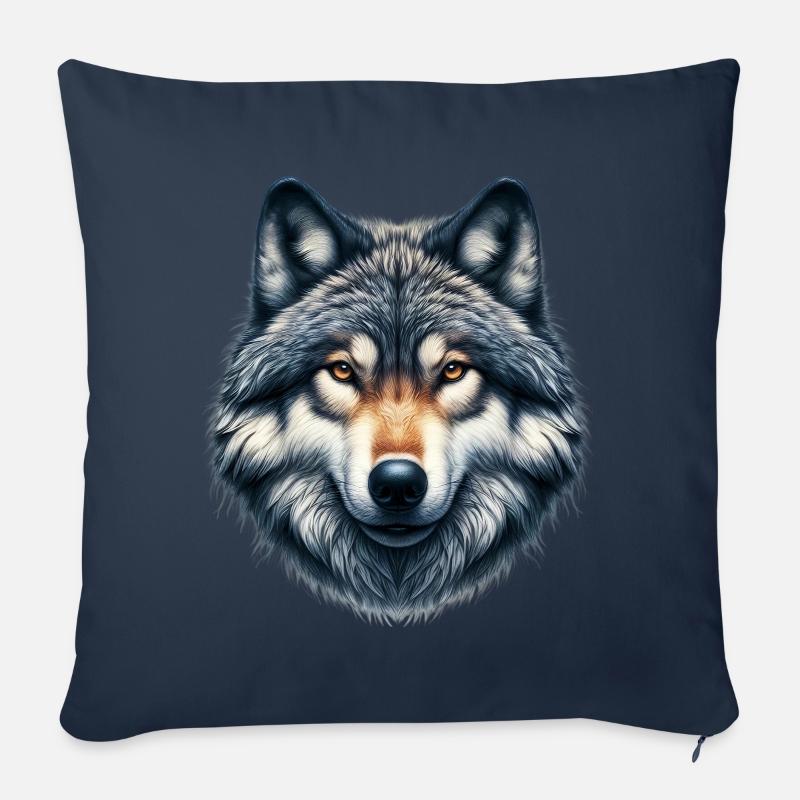 Wolf - Sofakissen mit Füllung 45 x 45 cm - Navy