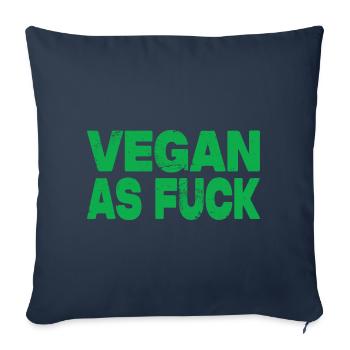 Vegan As Fuck - Sofa pillow with filling 45cm x 45cm - navy - Front