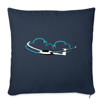 Glider Gliding Gliding Gliding Glider - Sofa pillow with filling 45cm x 45cm - navy - Front