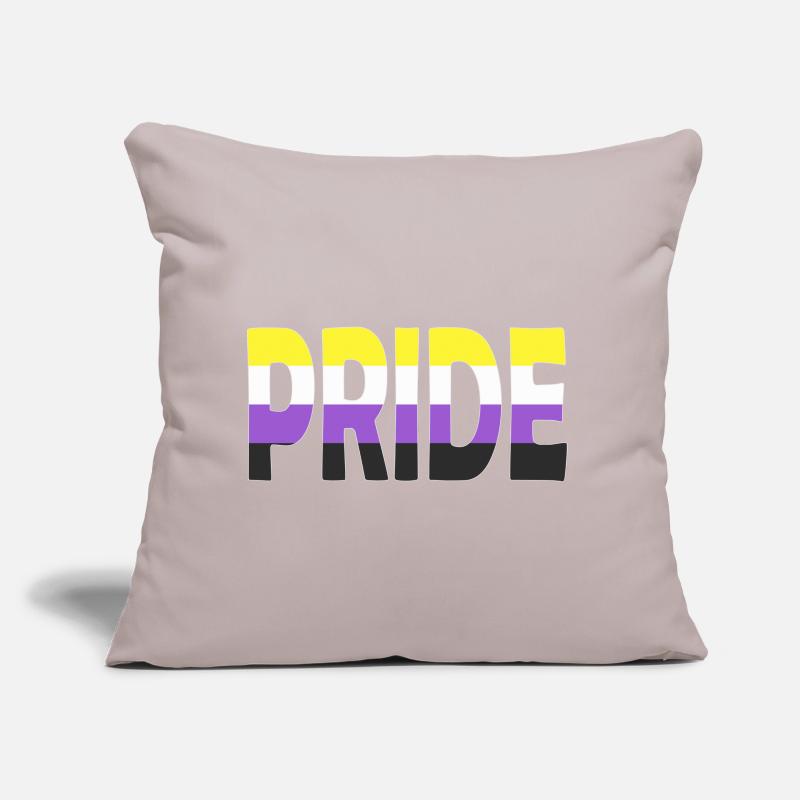 Pride lettering Non-Binary Non-Binary LGBTQ Sofa pillow with filling 45cm x 45cm