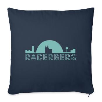 Köln Raderberg Veedelstuff - T-Shirts & mehr - Sofakissen mit Füllung 45 x 45 cm - Navy - Vorne