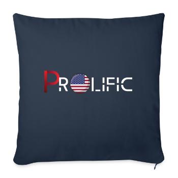 Prolific - Sofa pillow with filling 45cm x 45cm - navy - Front