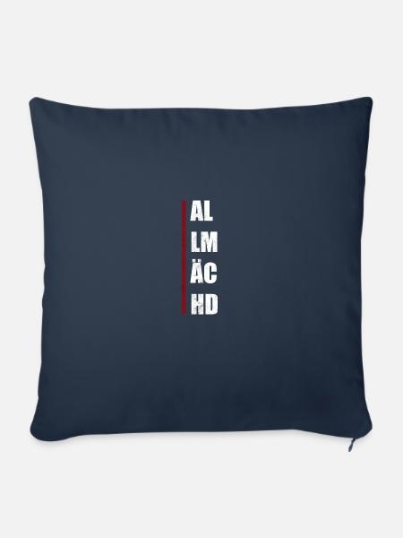 Franken Fränkisch Heimat Geschenk - Sofakissen mit Füllung 45 x 45 cm - Navy
