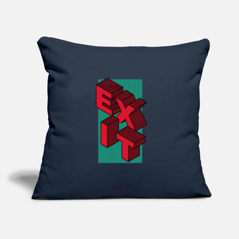 Exit - take the exit - in red Sofa pillow with filling 45cm x 45cm