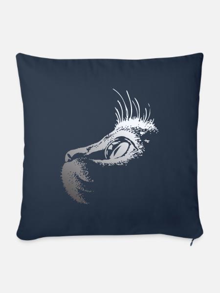 Katze Design Zeichnung - Sofakissen mit Füllung 45 x 45 cm - Navy