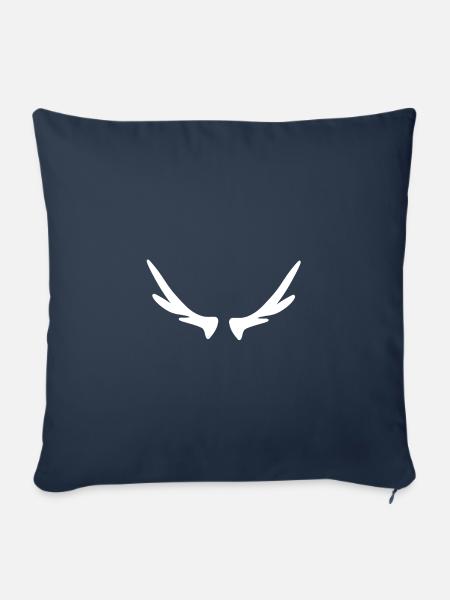 Geweih Hirschgeweih - Sofakissen mit Füllung 45 x 45 cm - Navy