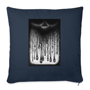 Glücklicher Schädel - Sofakissen mit Füllung 45 x 45 cm - Navy - Vorne