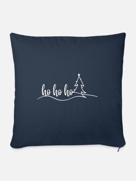 Merry Christmas - hohoho - Sofakissen mit Füllung 45 x 45 cm - Navy