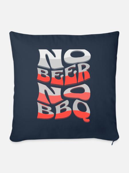 KEIN BIER, KEIN GRILLEN - Sofakissen mit Füllung 45 x 45 cm - Navy