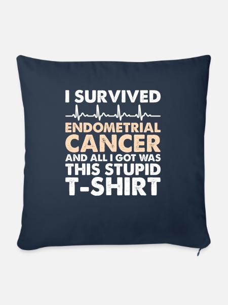 Survivor - Uteruskrebsbewusstsein - Sofakissen mit Füllung 45 x 45 cm - Navy