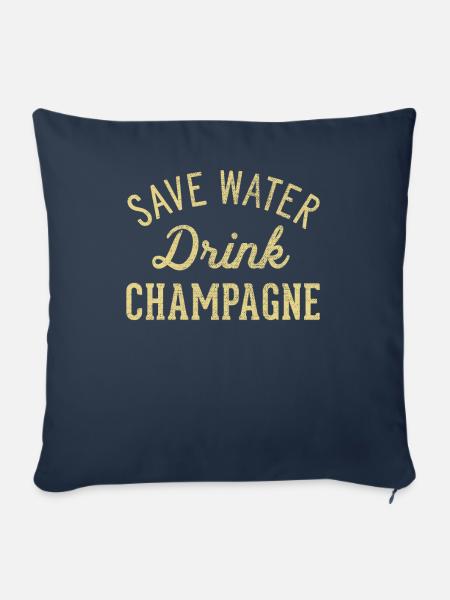 Sparen Sie Wassergetränk - Sofakissen mit Füllung 45 x 45 cm - Navy