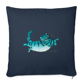 blue Fluffy - Sofa pillow with filling 45cm x 45cm - navy - Front