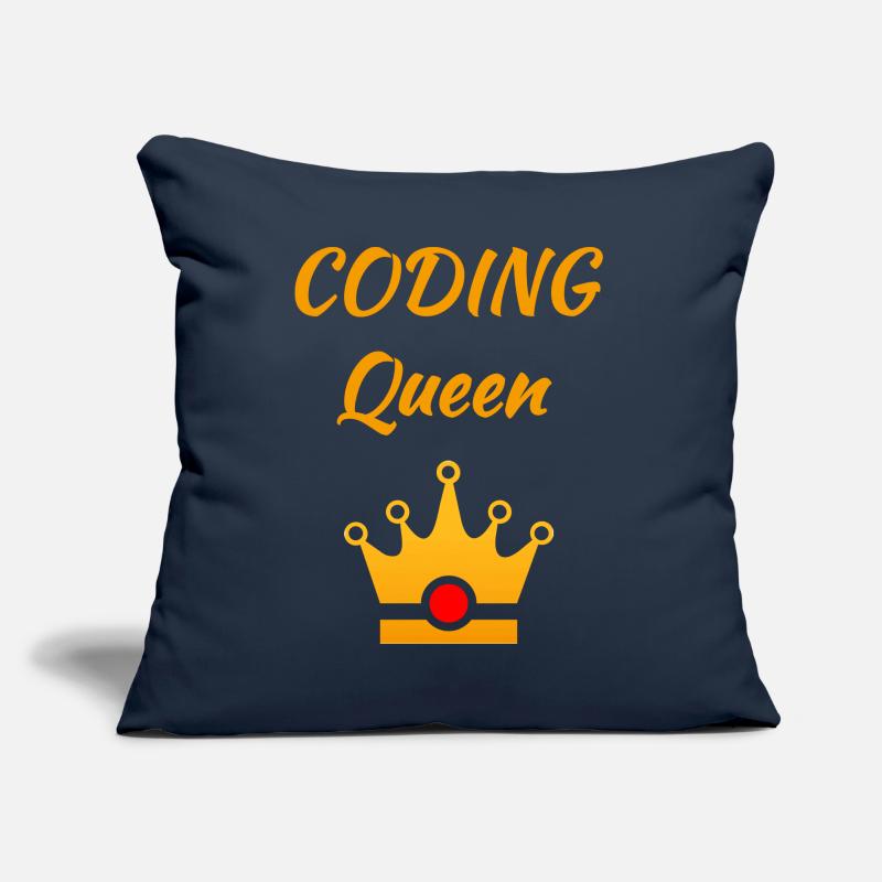 Coding Queen Queen Programmer Mrs. Software Sofa pillow with filling 45cm x 45cm