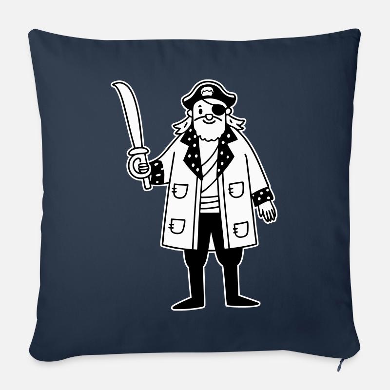 Pirat - Sofakissen mit Füllung 45 x 45 cm - Navy