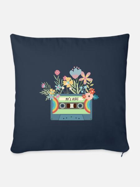 Kinder der Neunziger - Sofakissen mit Füllung 45 x 45 cm - Navy