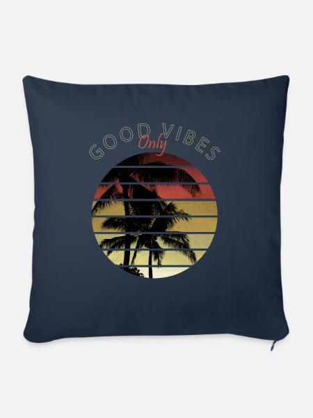 Gute Stimmung - Motivation - Sofakissen mit Füllung 45 x 45 cm - Navy