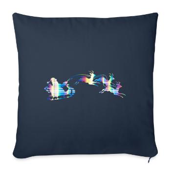 Santa Claus Sleigh - Sofa pillow with filling 45cm x 45cm - navy - Front