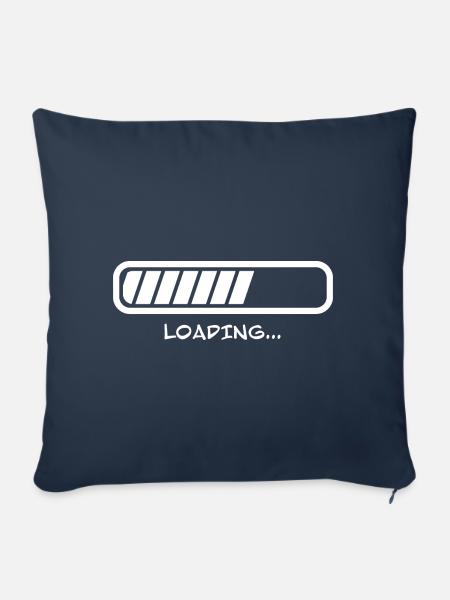 Ladebalken Aufladen Warten - Sofakissen mit Füllung 45 x 45 cm - Navy