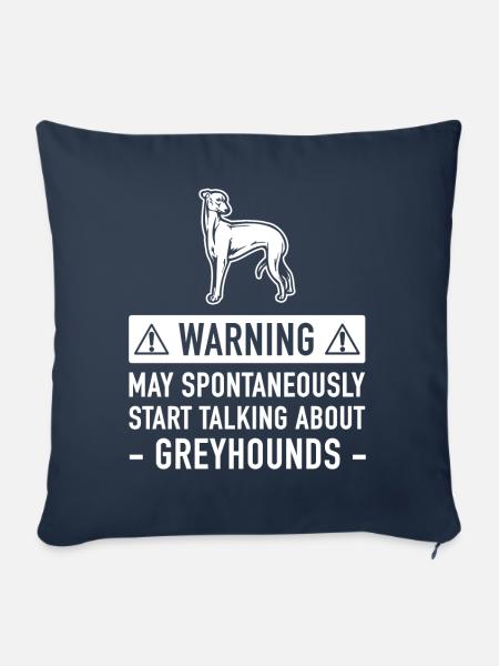 Lustige Windhund-Geschenk-Idee - Sofakissen mit Füllung 45 x 45 cm - Navy