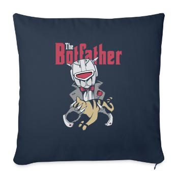 Cadeaux de robot robot Botfather - Coussin et housse de 45 x 45 cm - bleu marine - Devant