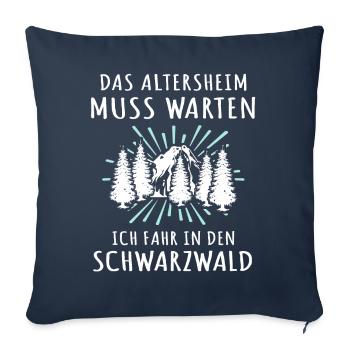 Schwarzwälder Sprüche Schwarzwald - Sofakissen mit Füllung 45 x 45 cm - Navy - Vorne