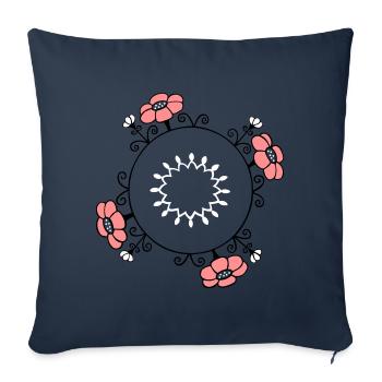 Ornament, Fantasie - Sofakissen mit Füllung 45 x 45 cm - Navy - Vorne