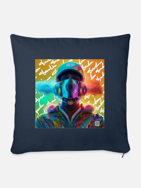 Energetic Soul - Sofakissen mit Füllung 45 x 45 cm - Navy