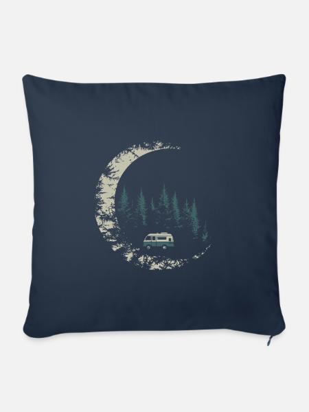 Camper im Mondlicht - Sofakissen mit Füllung 45 x 45 cm - Navy