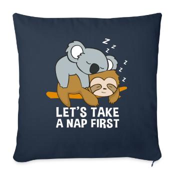 Mocassini koala pigri che dormono fino a tardi - Cuscino da divano 45 x 45 cm con riempimento - navy - Fronte
