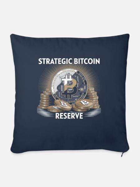 Bitcoin Design für BTC Fans - Sofakissen mit Füllung 45 x 45 cm - Navy
