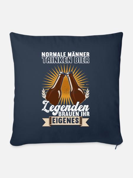 Bierbrauen Bierbrauer - Sofakissen mit Füllung 45 x 45 cm - Navy